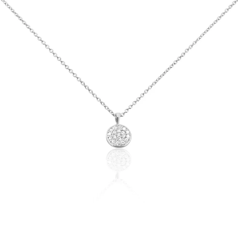 Collier Argent Victorin Oxydes De Zirconium