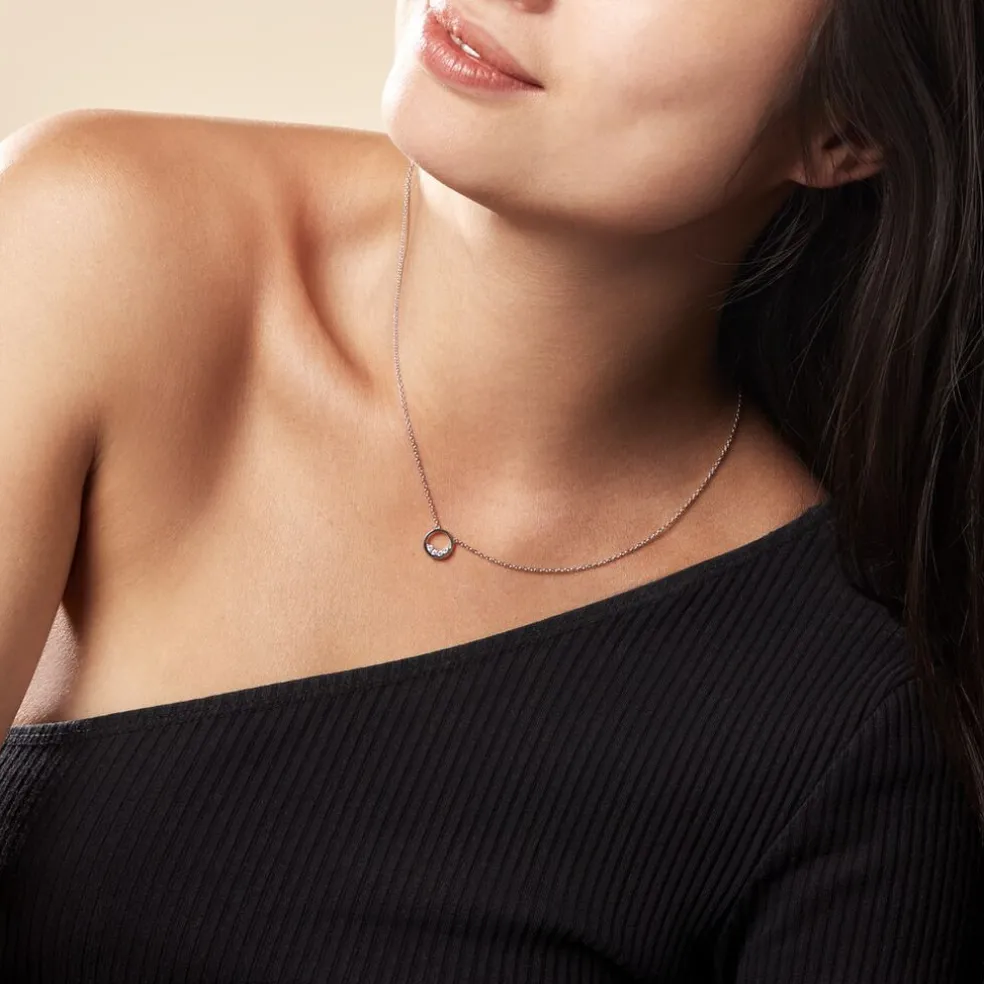 Collier Argent Vivence Oxydes De Zirconium