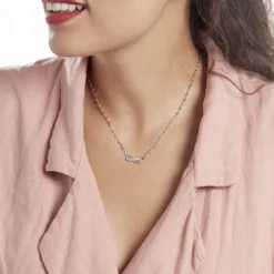 Collier Argent Wendel Oxydes De Zirconium