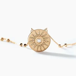 Collier Artea Plaqué Or Jaune Oxyde De Zirconium