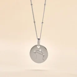 Collier Astr Argent Oxydes De Zirconium