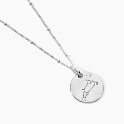 Collier Astr Argent Oxydes De Zirconium