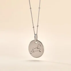 Collier Astr Argent Oxydes De Zirconium