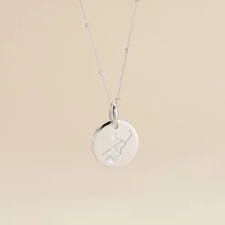 Collier Astr Argent Oxydes De Zirconium