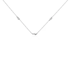 Collier Astria Argent Blanc