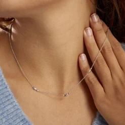 Collier Astria Argent Blanc