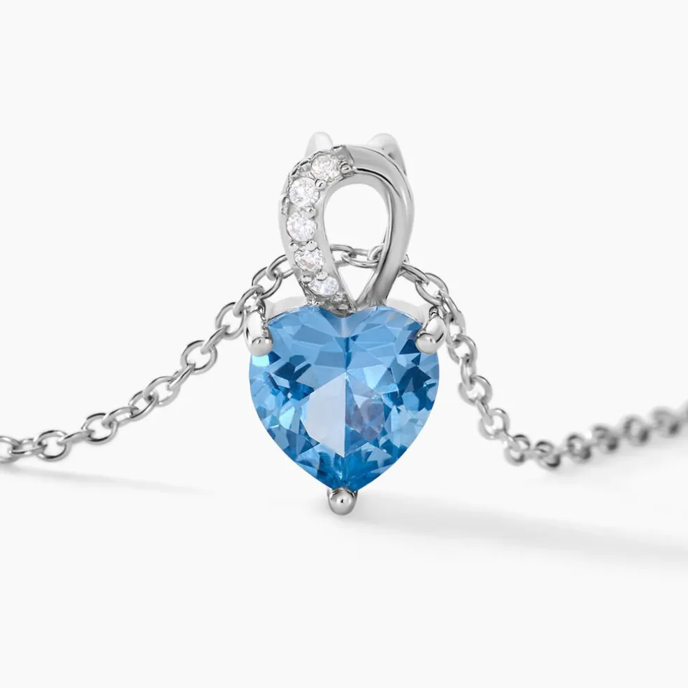 Collier Atieno Argent Blanc Oxyde De Zirconium