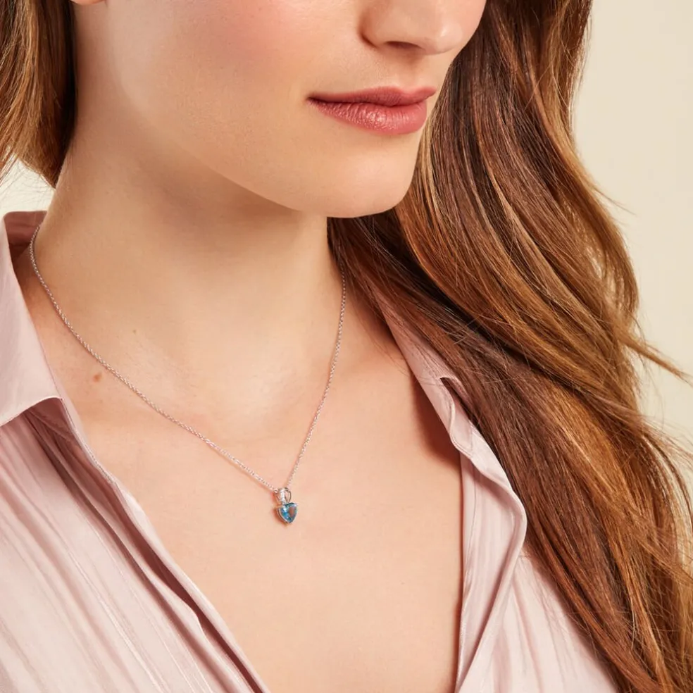 Collier Atieno Argent Blanc Oxyde De Zirconium