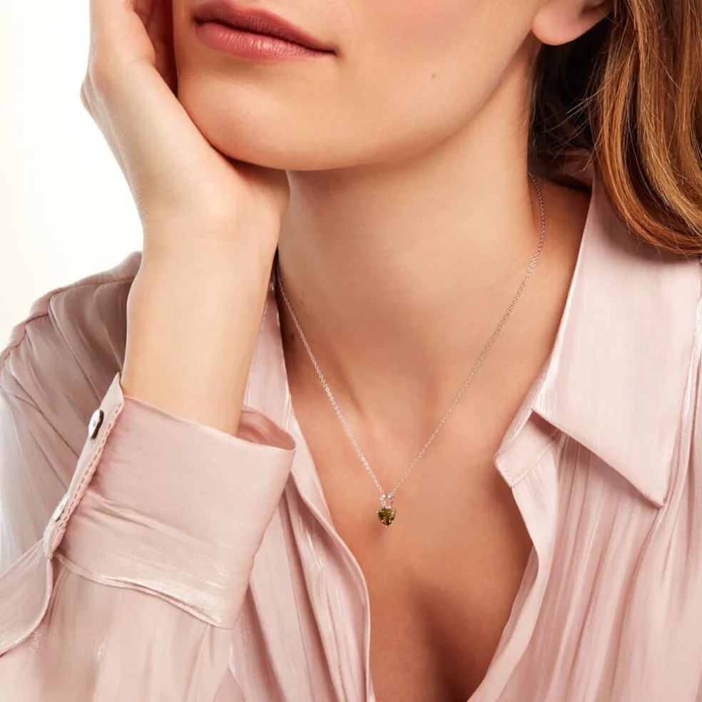 Collier Atieno Argent Blanc Oxyde De Zirconium