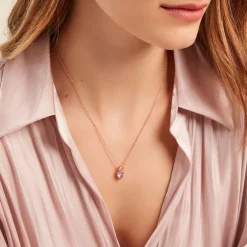 Collier Atieno Argent Rose Oxyde De Zirconium