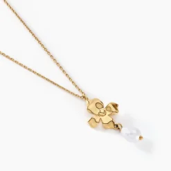 Collier Audley Or Jaune Perle De Culture