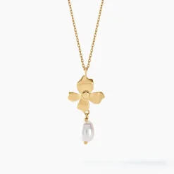 Collier Audley Or Jaune Perle De Culture