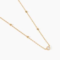 Collier Aura Plaqué Or Jaune Oxyde De Zirconium