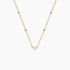 Collier Aura Plaqué Or Jaune Oxyde De Zirconium