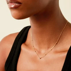 Collier Aura Plaqué Or Jaune Oxyde De Zirconium