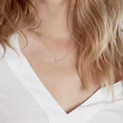 Collier Auxana Argent Blanc Oxyde De Zirconium