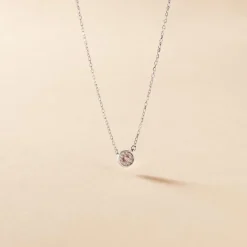 Collier Auxana Argent Blanc Oxyde De Zirconium