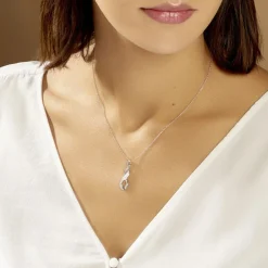 Collier Ayhan Argent Blanc Oxyde De Zirconium