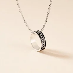 Collier Balthazar Argent Blanc