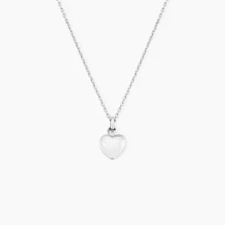 Collier Barbara Argent Blanc