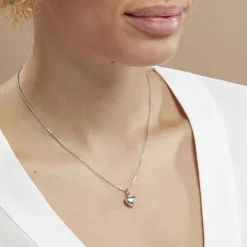 Collier Barbara Argent Blanc