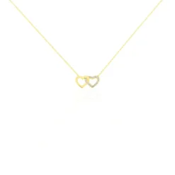 Collier Bassam Or Jaune Oxydes De Zirconium