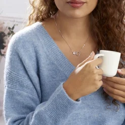 Collier Bastiano Argent Blanc Oxyde De Zirconium