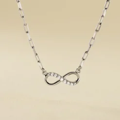 Collier Bastin Argent Blanc Oxyde De Zirconium