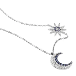 Collier Bekhta Or Blanc Oxyde De Zirconium