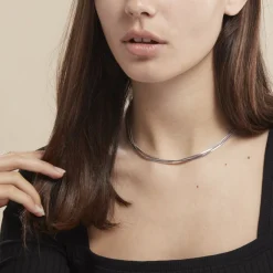 Collier Benedicta Argent Blanc