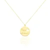 Collier Benedicte Message Or Jaune