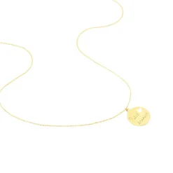 Collier Benedicte Message Or Jaune