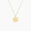Collier Benedicte Message Or Jaune