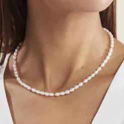 Collier Billes Or Jaune Perle De Culture