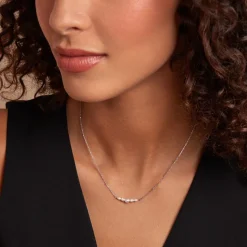 Collier Blaine Argent Blanc Perle De Culture