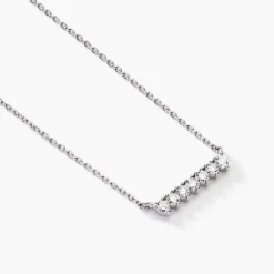 Collier Blitalia Or Blanc Diamant Synthétique