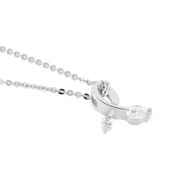 Collier Briaga Argent Blanc Oxyde De Zirconium