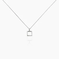 Collier Brielle Argent Blanc
