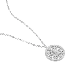 Collier Brunilda Argent Blanc Oxyde De Zirconium