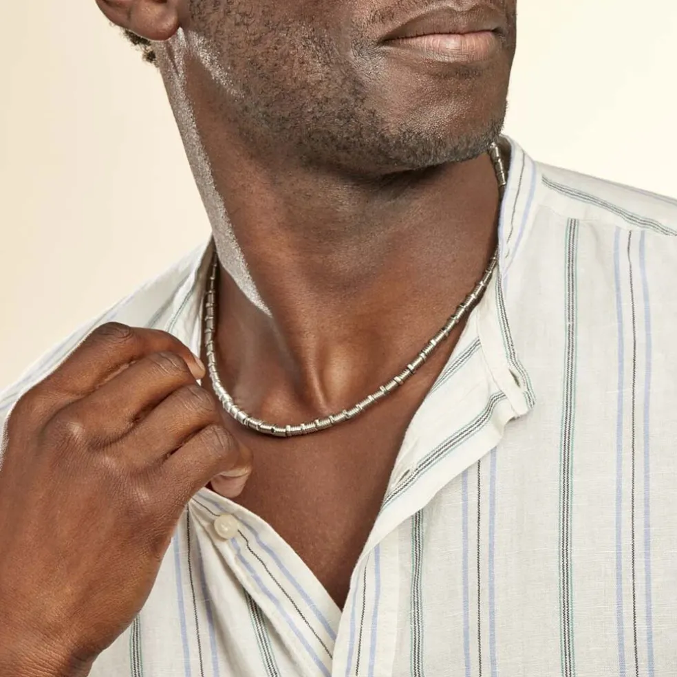 Collier Bryann Acier Gris