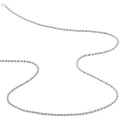 Collier Cacilda Maille Corde Argent Blanc