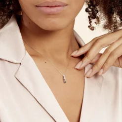 Collier Callune Or Blanc Diamant