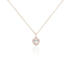 Collier Calvi Argent Rose Oxyde De Zirconium