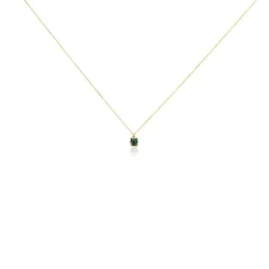 Collier Campsis Or Jaune Malachite
