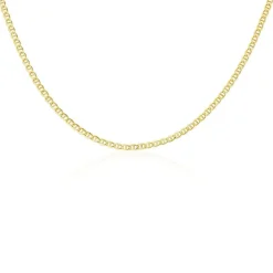 Collier Capucin Or Jaune Maille Marine Plate