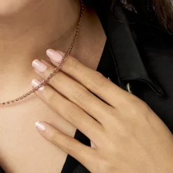 Collier Capucin Or Rose Maille Marine Plate