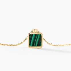 Collier Caron Or Jaune Malachite