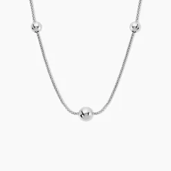 Collier Catarina Argent Blanc