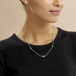 Collier Catarina Argent Blanc