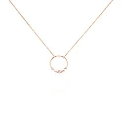 Collier Celene Argent Rose Oxyde De Zirconium